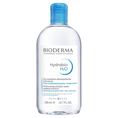 Bioderma Hydrabio H2O, hydraterende micellaire make-up remover, vochtarme huid, 500 ml