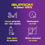 Ibuprom for children Forte 200 mg/ 5ml, oral suspension from 3 months, strawberry flavor, 100 ml