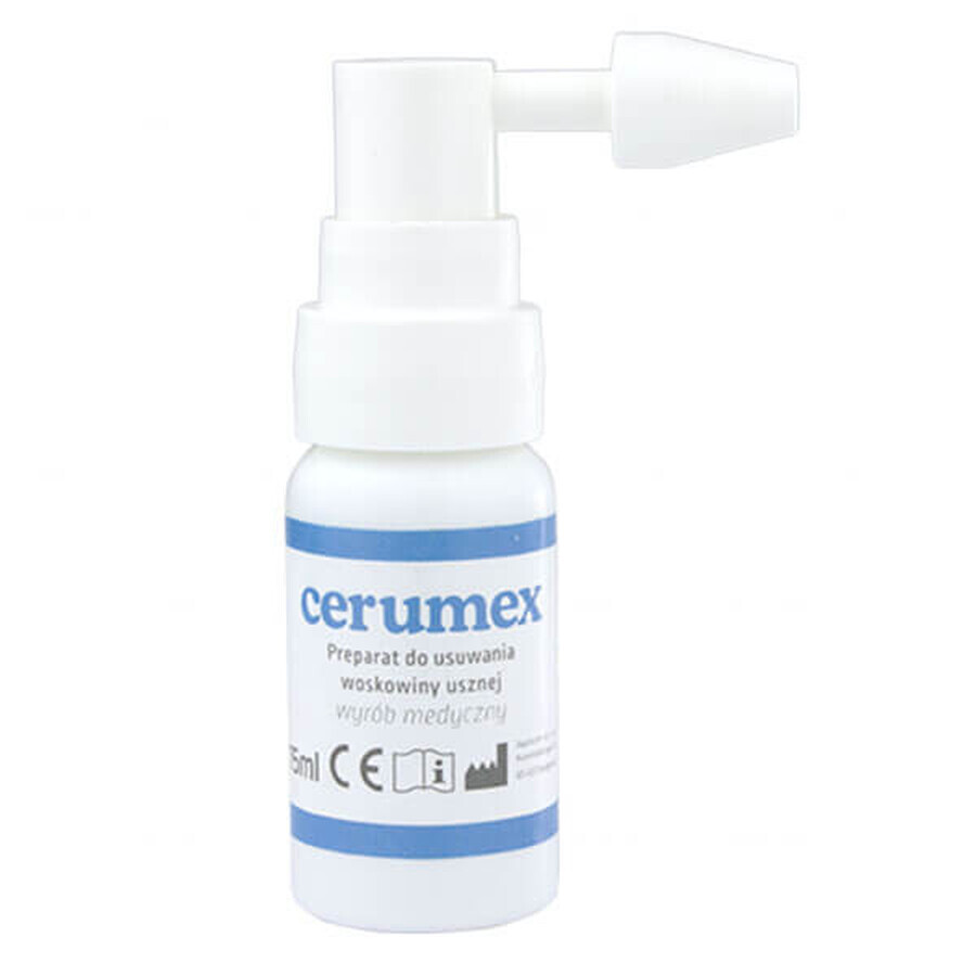 Cerumex, earwax remover, spray, 15 ml