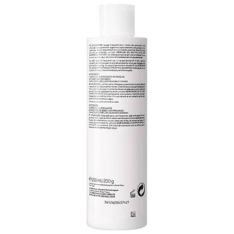 La Roche-Posay Kerium, Anti-Schuppen Shampoo-Gel, fettige Schuppen, 200 ml