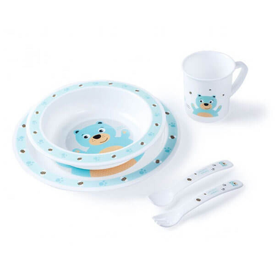 Canpol Babies, set de table, plastique, Cute Animals Teddy Bear, 4/401, à partir de 12 mois