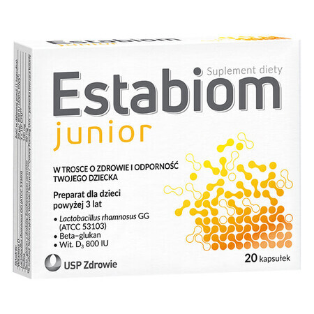 Estabiom Junior, for children over 3 years old, 20 capsules