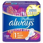 Always Platinum, Damenbinden mit Flügeln, Ultra Normal Plus, 8 Stück