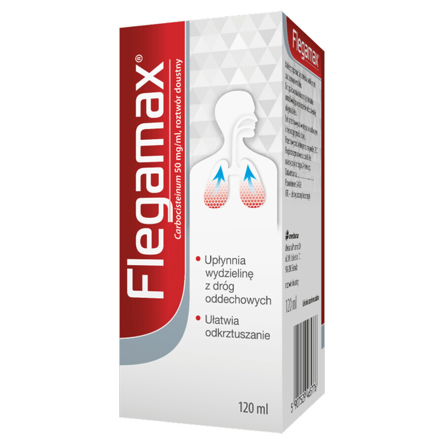 Flegamax 50 mg/ml, oral solution, 120 ml