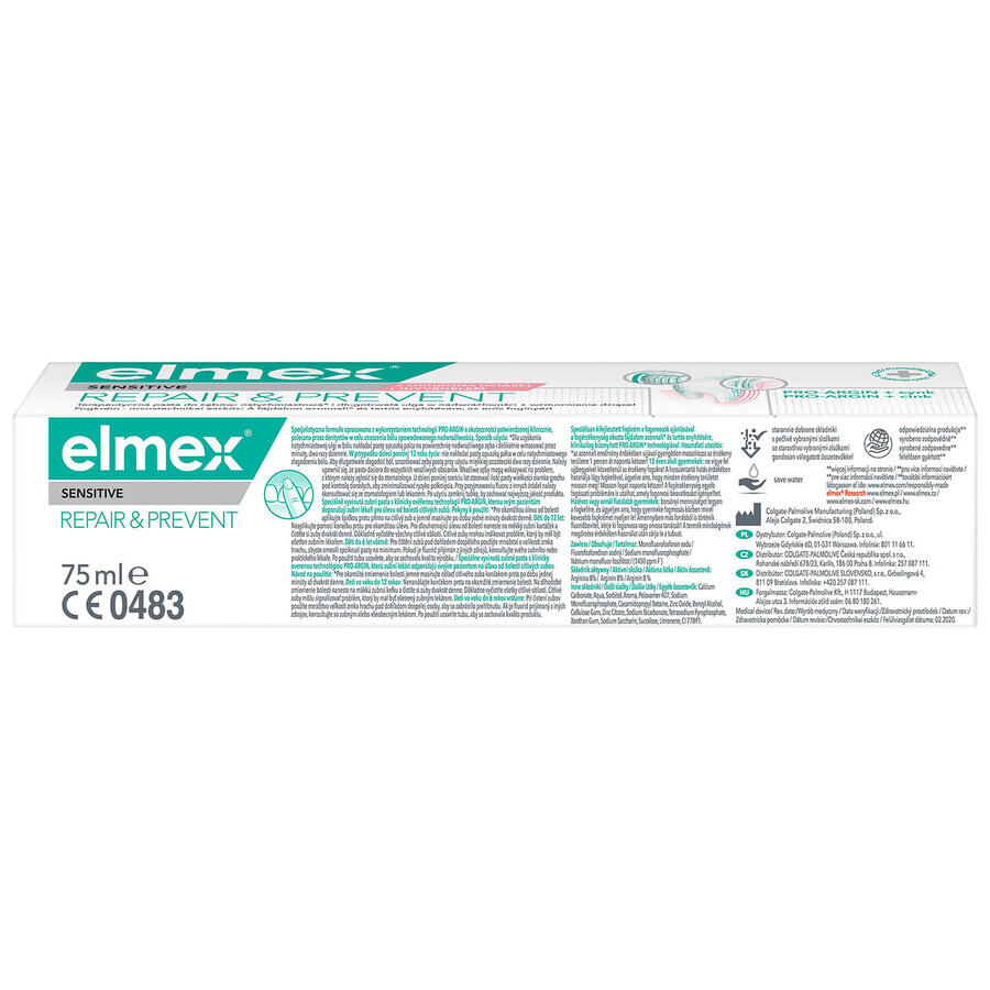 Elmex Sensitive Professional Repair &amp; Prevent, toothpaste, 75 ml