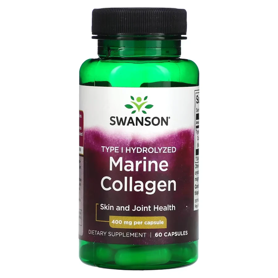 Swanson Marine Kollagen Peptide, hydrolysiertes Typ I Fischkollagen, 60 Kapseln