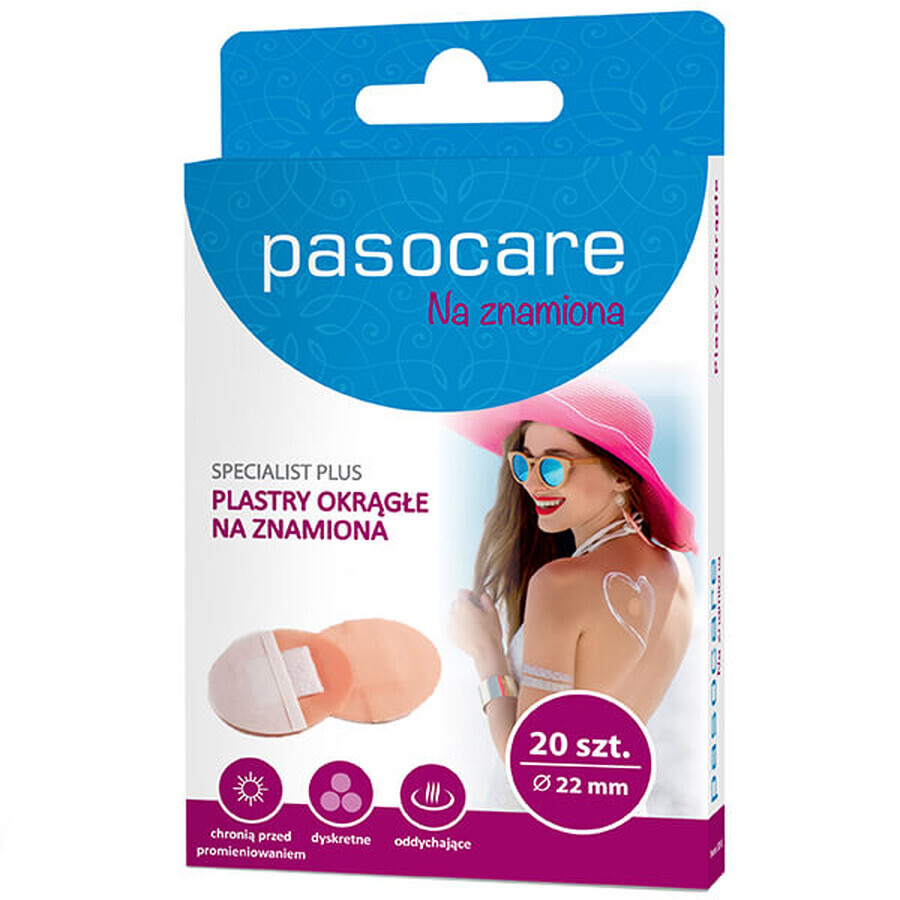 Pasocare Specialist Plus, runde Muttermalpflaster, 22 mm, 20 Stück