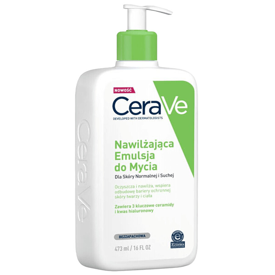 CeraVe, Feuchthalte-Reinigungsemulsion, normale und trockene Haut, 473 ml