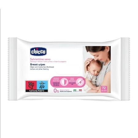 Chicco wet wipes for breast care, 72 pieces