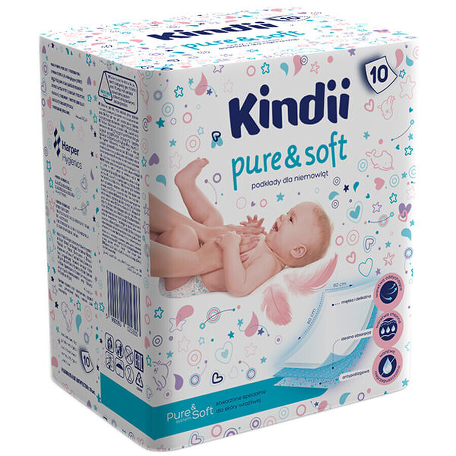 Pure Pencils &amp; Soft, baby pads, disposable, 60 cm x 60 cm, 10 pieces