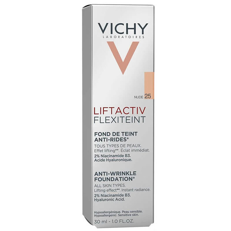 Vichy Liftactiv Flexiteint, Falten glättende Grundierung, 25 Nude, 30 ml