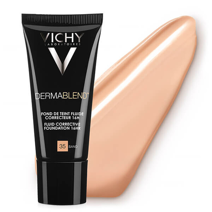 Vichy Dermablend, lang anhaltende Korrekturflüssigkeit, 35 Sand, 30 ml