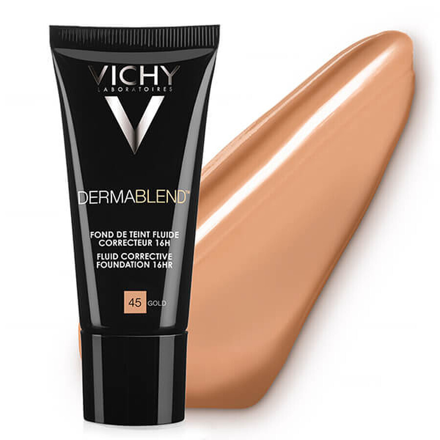 Vichy Dermablend, korrigierende Flüssigkeit, 45 Gold, 30 ml