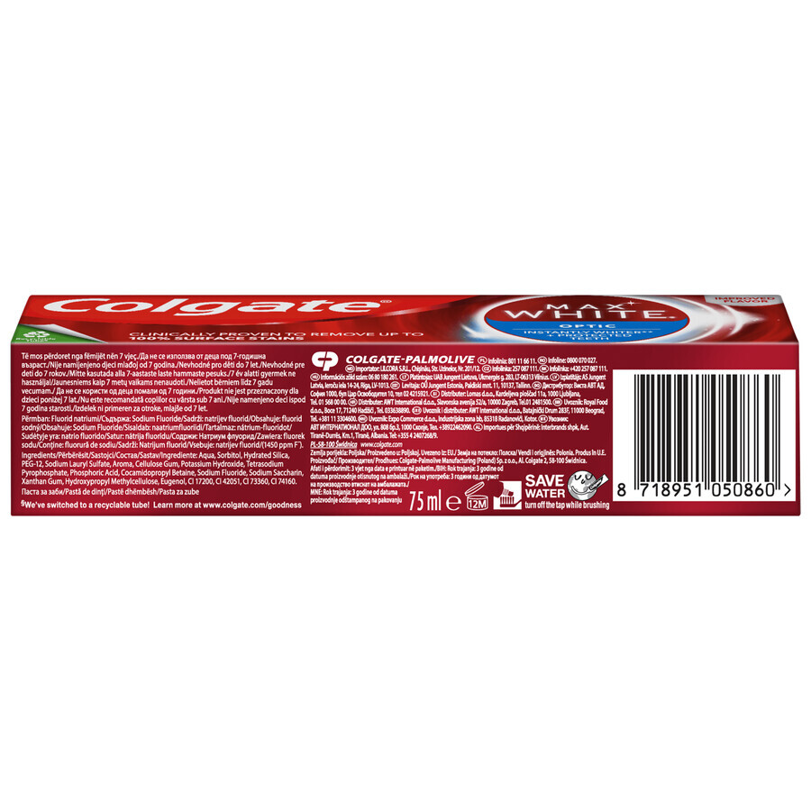 Colgate Max White One Optic toothpaste, whitening, 75 ml