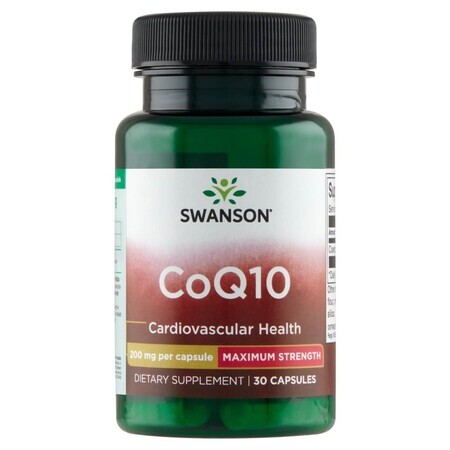 Swanson CoQ10, Coenzym Q10 200 mg, 30 Kapseln