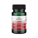 Swanson L-Glutationa cu CoQ10, L-glutationa 200 mg + coenzima Q10 100 mg, 30 capsule vegetariene