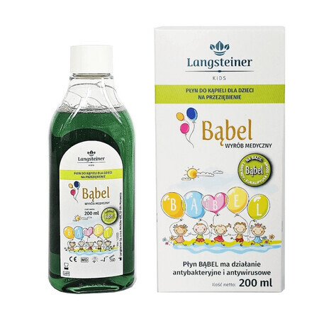 Langsteiner Kids Bubble, Badelotion für Kinder, bei Erkältungen, 200 ml