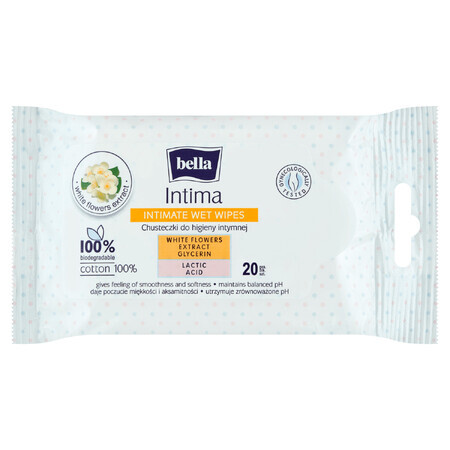 Bella Intima, salviette umidificate per l'igiene intima, 20 pz.