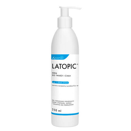 Latopic, Gesichts- und Körpercreme ab Tag 1, 250 ml