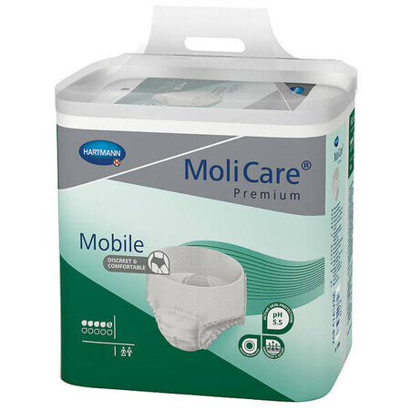 MoliCare Premium Mobile, scutece, mărimea M, 80-120 cm, 5 picături, 14 bucăți