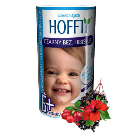 HOFFTI, Boisson granulée instantanée, fleur de sureau, hibiscus, à partir de 6 mois, 180 g