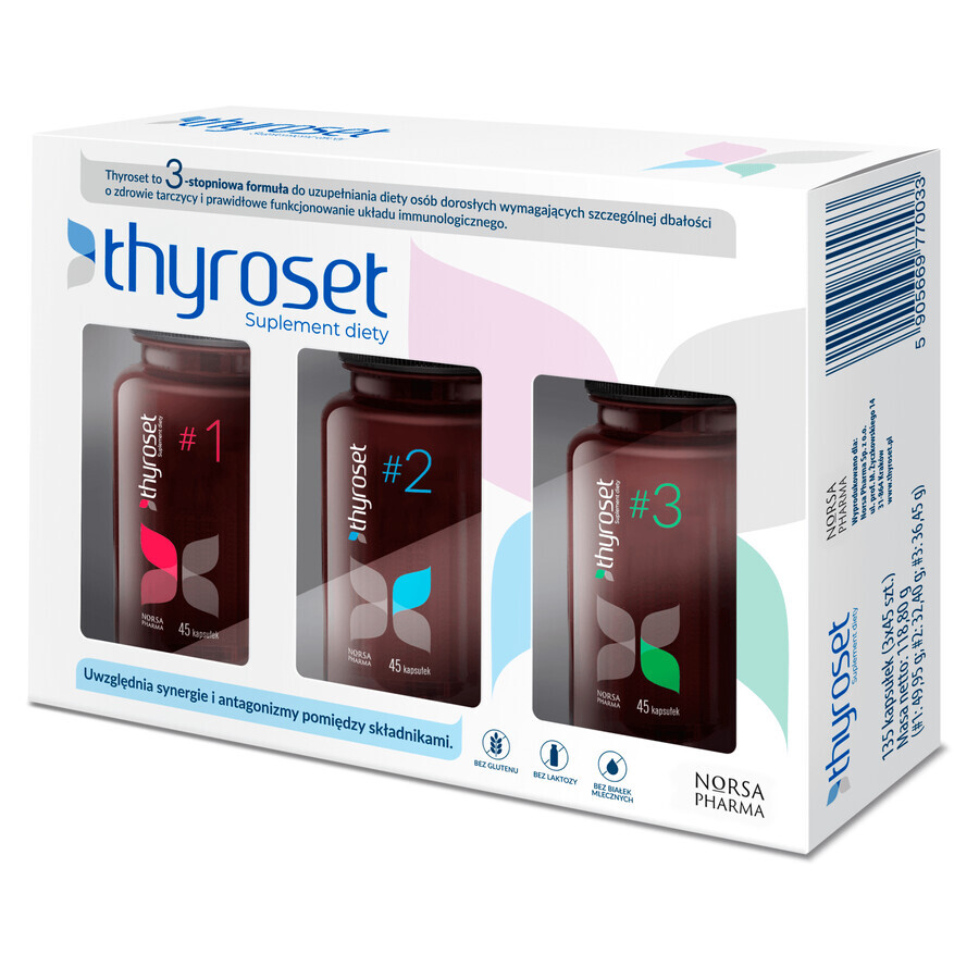 Thyroset Set, 3 x 45 Kapseln, Norsa Pharma