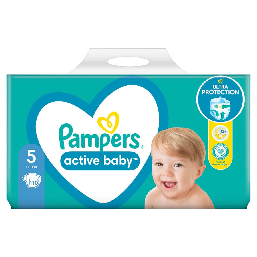 Pampers Active Baby, Windeln, Größe 5, 11-16 kg, 110 Stück