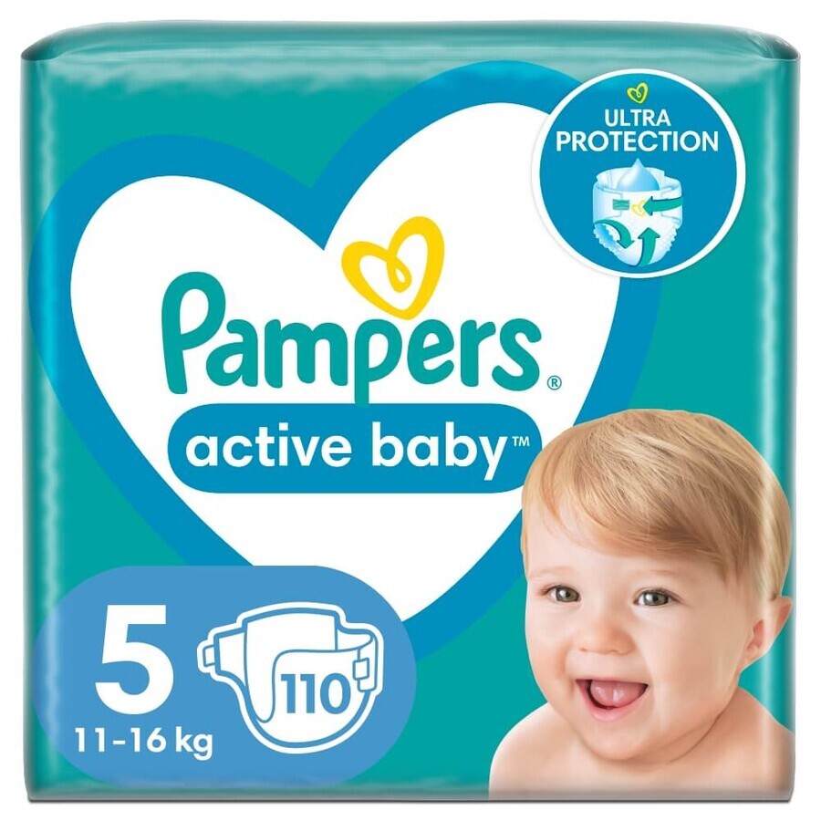 Pampers Active Baby, Windeln, Größe 5, 11-16 kg, 110 Stück