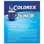 Coldrex Junior C 300 mg + 20 mg +5 mg, pulbere pentru soluție orală pentru copii cu vârsta între 6-12 ani, aromă de lămâie, 10 plicuri