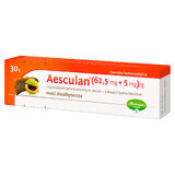 Aesculan (62.5 mg + 5 mg)/g, rectal ointment, 30 g