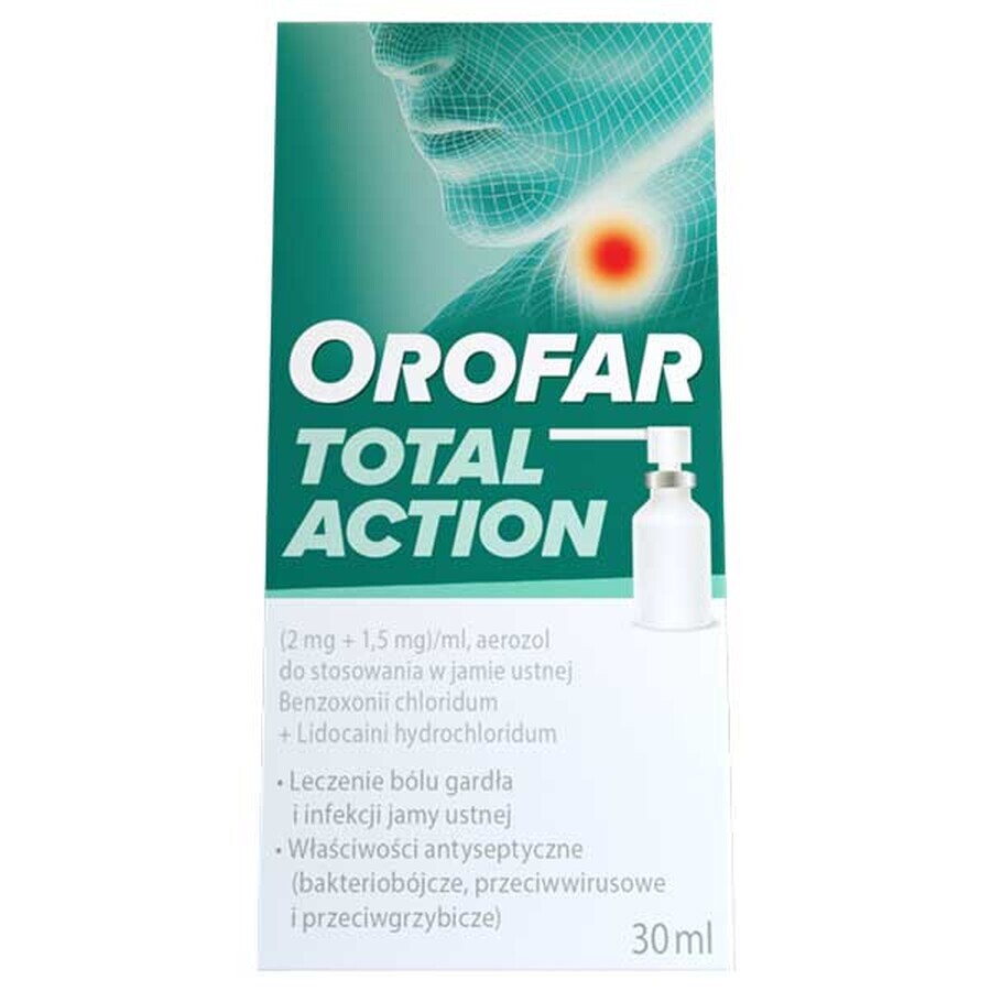 Orofar Total Action (2 mg + 1,5 mg)/ml, Mundspray, 30 ml