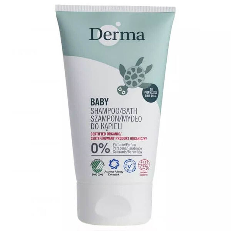 Derma Eco Baby, Beruhigungssalbe, 100 ml + Pflegecreme, 100 ml, + Shampoo-Seife, 150 ml + Feuchttücher, 64 Stück