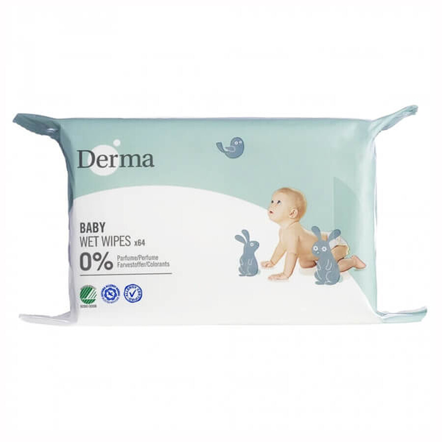 Derma Eco Baby, Beruhigungssalbe, 100 ml + Pflegecreme, 100 ml, + Shampoo-Seife, 150 ml + Feuchttücher, 64 Stück