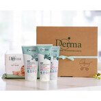 Derma Eco Baby, Beruhigungssalbe, 100 ml + Pflegecreme, 100 ml, + Shampoo-Seife, 150 ml + Feuchttücher, 64 Stück