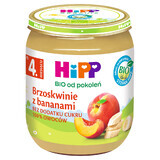 HiPP Fruit Bio, Pfirsiche mit Banane, nach 4 Monaten, 125 g