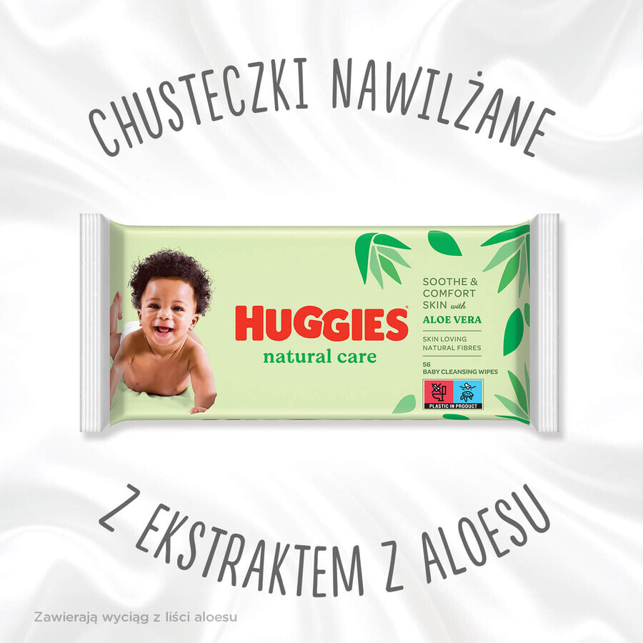 Huggies Natural Care, Feuchttücher, 3 x 56 Stück