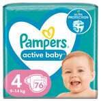 Pampers Active Baby, Windeln, Größe 4, 9-14 kg, 74 Stück