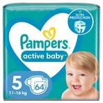 Pampers Active Baby, Windeln, Größe 5, 11-16 kg, 64 Stück