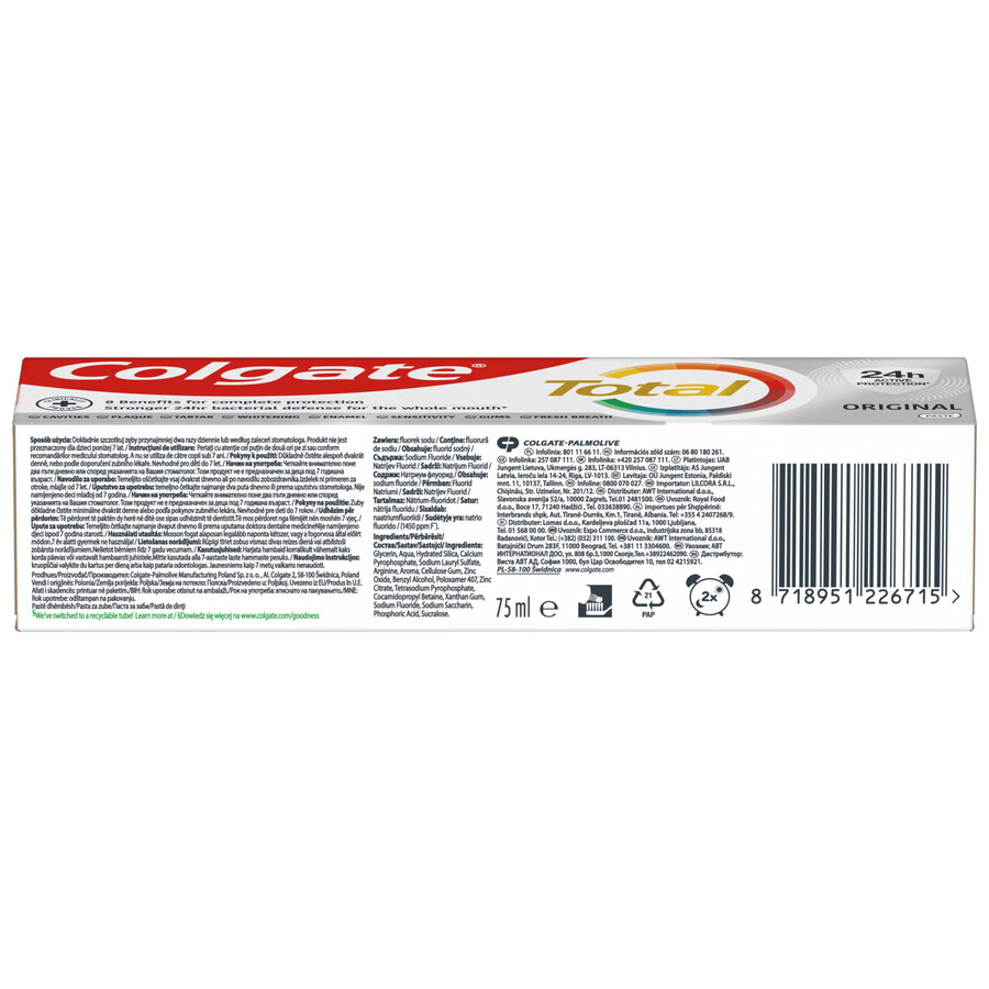 Colgate Total Original, Zahnpasta, 75 ml