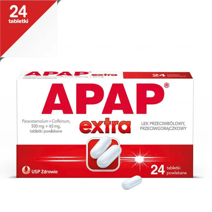 Apap Extra 500 mg + 65 mg, 24 Filmtabletten