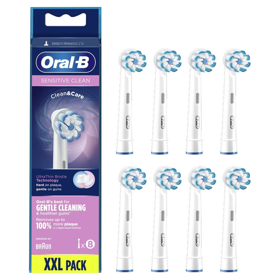 Oral-B, Ersatzaufsätze für Sensi UltraThin elektrische Zahnbürste, EB 60-8, 8 Stück