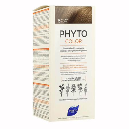 Phyto Color, Haarfärbemittel, 8 hellblond, 50 ml