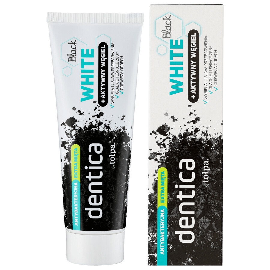 Dentica, Zahnpasta mit Aktivkohle, Black White, 75 ml