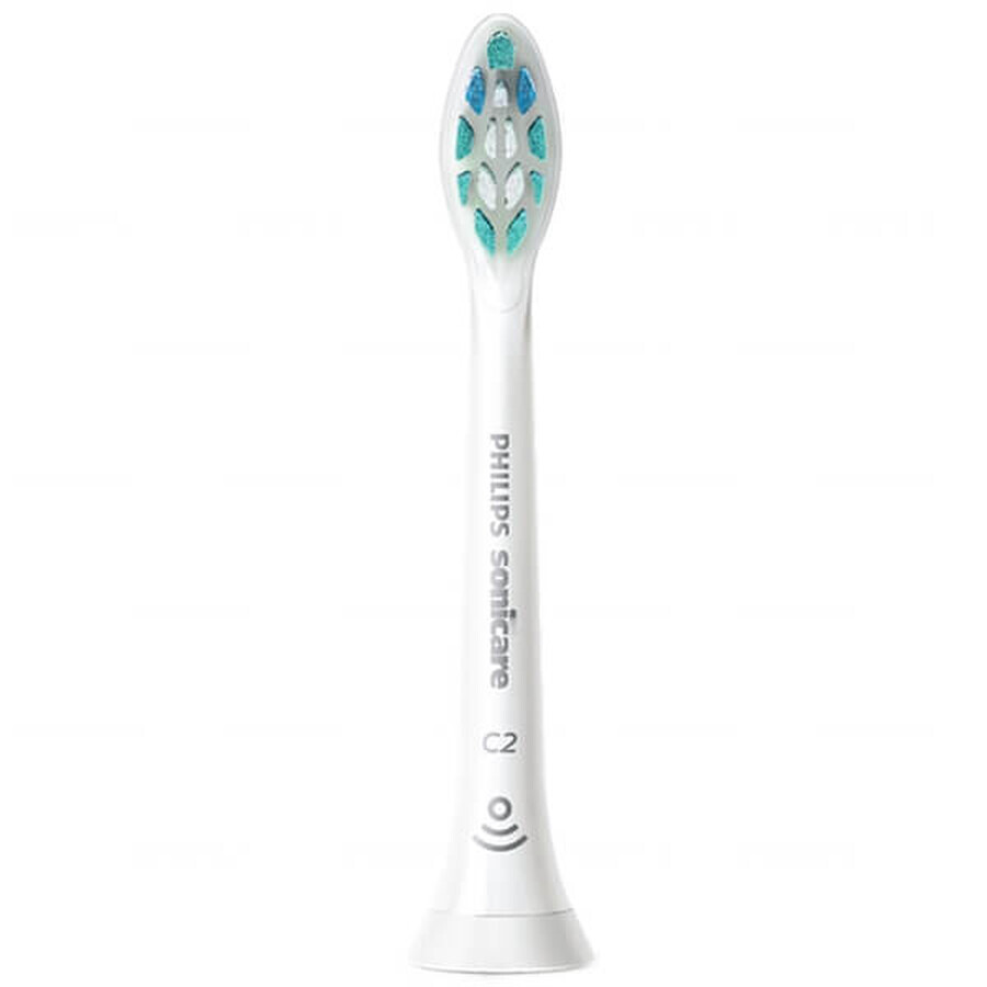 Philips, puntas de repuesto para el cepillo dental Sonicare C2 Optimal Plaque Defence, HX9024/10, blanco, 4 piezas