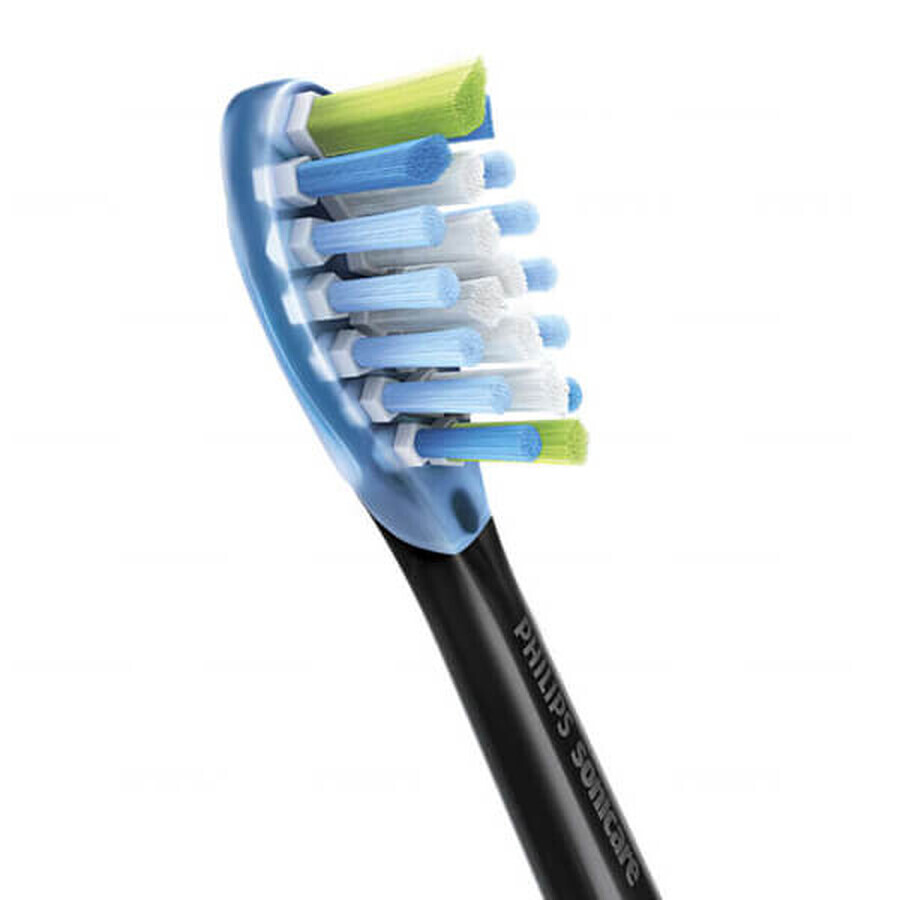 Philips, Ersatzaufsätze für Sonicare C3 Premium Plaque Defence Schallzahnbürste, HX9044/33, schwarz, 4 Stück