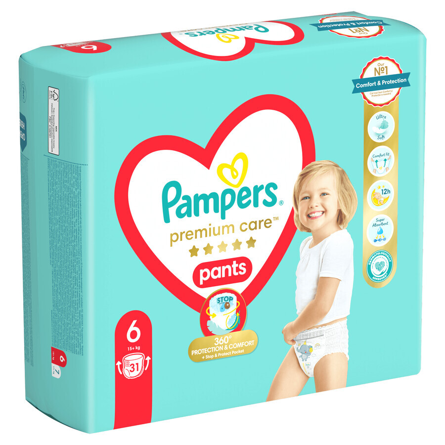 Pampers Premium Care Pants, Windeln, Größe 6, 15+ kg, 31 Stück