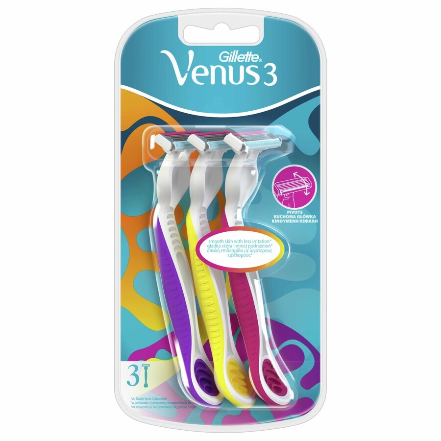 Gillette Simply Venus 3, rasoirs jetables, 3 pièces