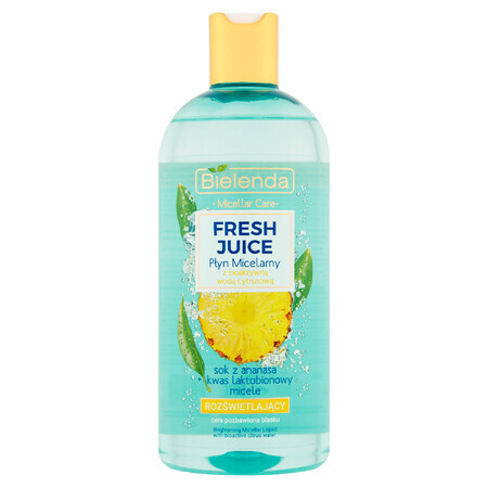 Bielenda Fresh Juice, liquide micellaire illuminant, ananas, 500 ml