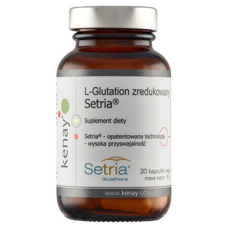 Kenay L-Glutathione Reduced Setria, 30 cápsulas vegetales