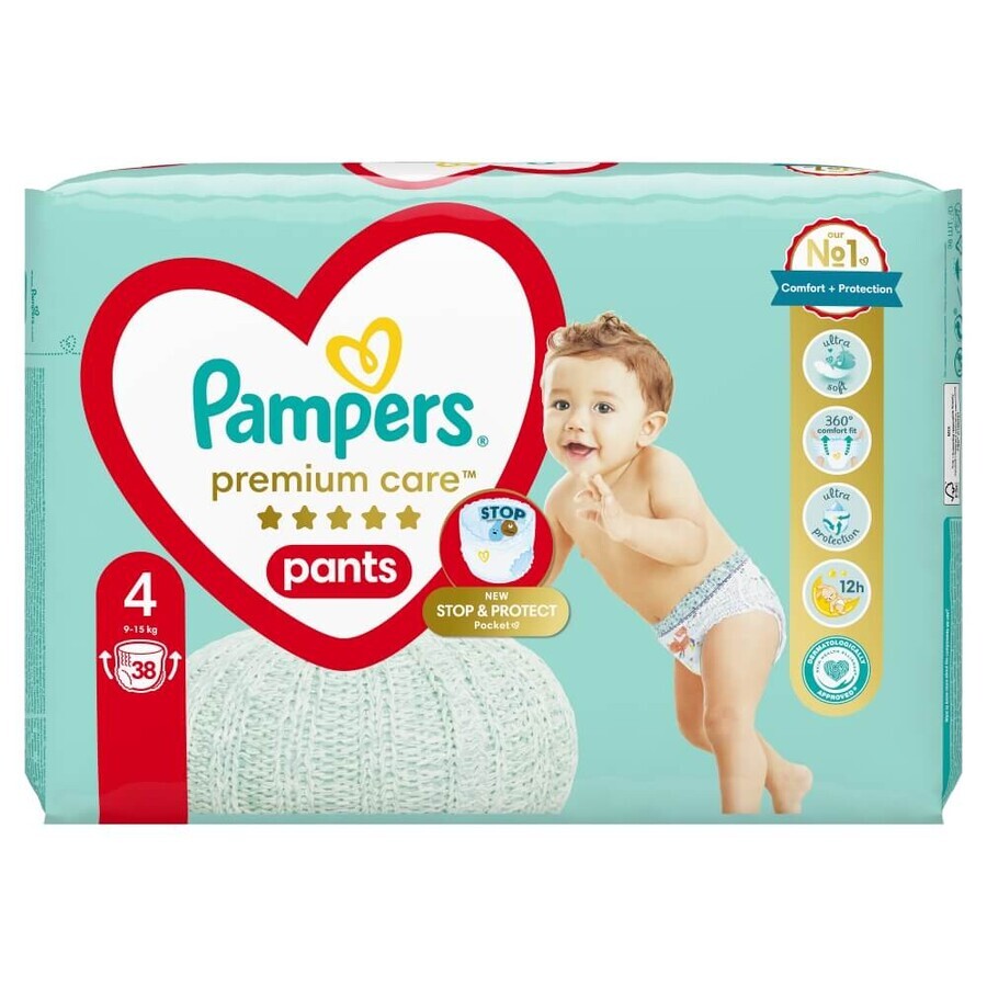 Pampers Premium Care Pants, Windeln, Größe 4, 9-15 kg, 38 Stück